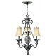 Plantation 4 Light Chandelier Polished Antique Nickel - HK/PLANT3 PL
