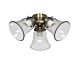 3 Light Ceiling Fan Light Kit Antique Brass - 24310