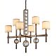 Celestial 6 Light Rectangular Chandelier Cambridge Bronze - KL/CELESTIAL6