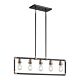 Imahn 5 Light Linear Chandelier Black / Natural Brass - KL/IMAHN/ISLE