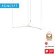 Z-Bar Pendant Trio LED Ceiling Lamp 16 inches Soft Warm Silver ZBP-16-TR-SW-SIL-CNP - Kon
