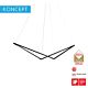Z-Bar Pendant Bird LED Ceiling Lamp 24 inches Soft Warm Black ZBP-24-B-SW-MTB-CNP - Kon