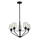 Dalton 5 Light Pendant Matt Black - 1001145