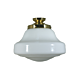 DIY Batten Fix Brass With Lincoln Schoolhouse Opal Gloss Glass - 3000066