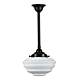 Single Rod Pendant Patina With Cannes Opal Gloss Glass - 3020129