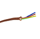 Brown Cloth Cable 3 Core