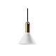 Sync Large Cone Pendant White / Brass - LUX.SYNC.SUSPENSION.BRS + LUX.SYNC.CONE.L.WHT
