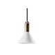 Sync Large Cone Pendant White / Brass - LUX.SYNC.SUSPENSION.BRS + LUX.SYNC.CONE.L.WHT