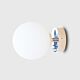 Orb 1 Light Short Arm Wall Light Medium Chrome - LR.i01.54A.CH + LR.A03.M.WH