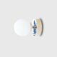 Orb 1 Light Short Arm Wall Light Small Chrome - LR.i01.54A.CH + LR.A03.S.WH
