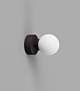 Orb 1 Light Short Arm Wall Light Small Dark Bronze - LR.i01.54A.DB + LR.A03.S.WH