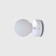Orb 1 Light Short Arm Wall Light Small White - LR.i01.54A.WH + LR.A03.S.WH