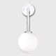 Orb 1 Light Long Arm Wall Light Medium Chrome - LR.i01.54B.CH + LR.A03.M.WH