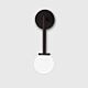 Orb 1 Light Long Arm Wall Light Small Dark Bronze - LR.i01.54B.DB + LR.A03.S.WH