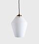Parlour Geo 1 Light Pendant Aged Brass / White - LR.i02.25.OB + LR.A01.005.WH