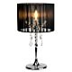 Pairs Crystal Table Lamp Chrome / Black - LL-14-0035B