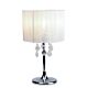 Paris Crystal Table Lamp Chrome / White - LL-14-0035W