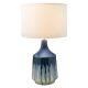 Martha Ceramic Table Lamp Blue / White - LL-27-0062BL