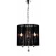 Paris 3 Light Crystal Pendant Chrome / Black - LL002CH001B