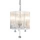 Paris 3 Light Crystal Pendant Chrome / White - LL002CH001W