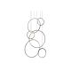 Multi Circle 74W LED 6 Ring Drop Pendant Warm White