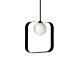 ABC 1 Light Square Pendant Black - ABC SQUARE BK