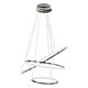 Circle 3 Tier 55W LED Pendant 80/60/40 Chrome / Cool White