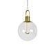 Claire 1 Light Pendant Small Clear / Gold - CLAIRE 30 GD