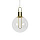 Claire 1 Light Pendant Large Clear / Gold - CLAIRE 40 GD