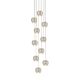 Galaxy 12 Light LED Pendant Nickel / Warm White - GALAXY 12