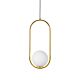 Lucy 1 Light Oval Pendant Large Gold - LUCY OVAL LGGD