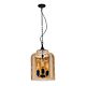 Southport 3 Light Pendant Matt Black / Cognac Dimpled Glass - MG8633