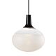 Dee 1 Light Round Pendant Black / Opal - 84413003