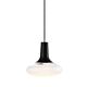 Dee 1 Light Oval Pendant Black / Opal - 84423003
