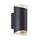 Arn 2 Light 240V GU10 Up & Down Wall Pillar Light Black - 45481003