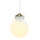 Raito 1 Light Round Pendant Small Brass / Opal - 48013001