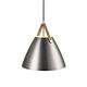 Strap 36 1 Light Pendant Leather Brushed Steel - 84343032