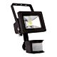 Foco 10 Watt LED Flood Light with Sensor Black / Cool White - LW7411BK