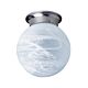 Alabaster Swirl Ball DIY Batten Fix Large Brushed Chrome - OL2130/20BCH