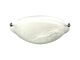 Remo 1 Light Alabaster Glass Ceiling Oyster Light Brushed Chrome - OL41040BCH