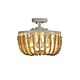 Cascara 3 Light Wooden Beaded CTC Natural - OL64356/3NAT