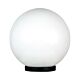 Galactic Polycarbonate 250mm Sphere Garden Light 240V - Black Base / Opal / E27 - OL7010/25OP
