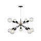Sputnik 10 Light Groovy Satellite Pendant Black - SL63210BK