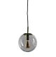 Newton 1 Light Clear Glass Pendant Small Brushed Brass - SL64425BB