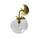 Newton Contemporary Clear Glass Wall Light Brushed Brass - SL64451BB