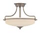 Griffin 3 Light Semi Flush Light Antique Nickel - QZ/GRIFFIN/SFS AN