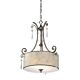 Kendra 2 Light Pendant Mottled Silver/Oyster Mica - QZ/KENDRA/P/B