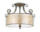 Kendra 3 Light Semi Flush Mottled Silver/Oyster Mica - QZ/KENDRA1/SF