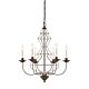 Laila 6 Light Chandelier Rustic Antique Bronze - QZ/LAILA6