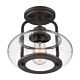 Trilogy Small Semi Flush Olde Bronze - QZ/TRILOGY/SF/S